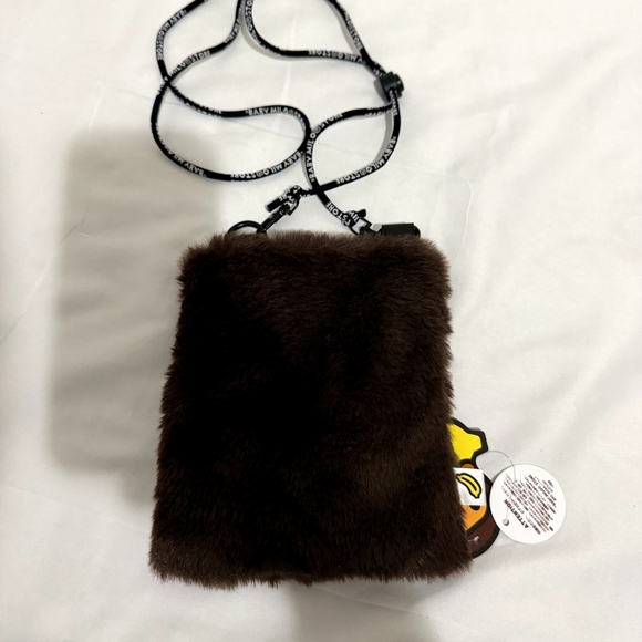 Bape Baby Milo Brown Fur Side Bag - Picture 2 of 3